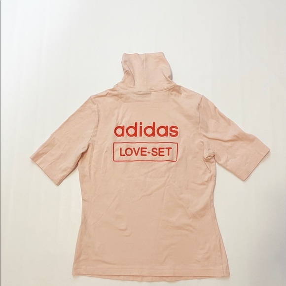 adidas originals Love Set pink high neck tee sz - Picture 4 of 4